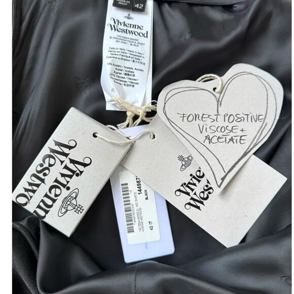 Vivienne Westwood Black Satin Draped Skirt - Picture 13 of 16